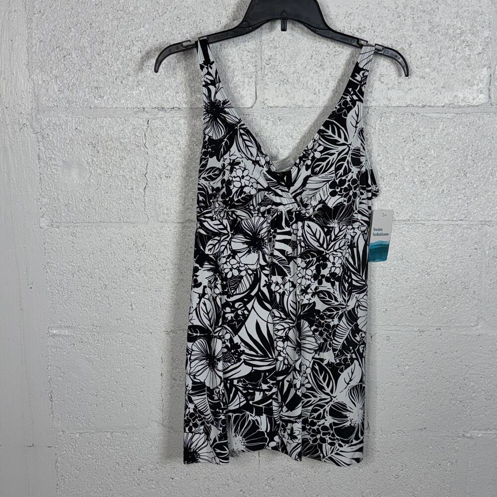 Swim Solutions Women's Floral-Print Flyaway Swim Dress Oasis Floral 16 $102